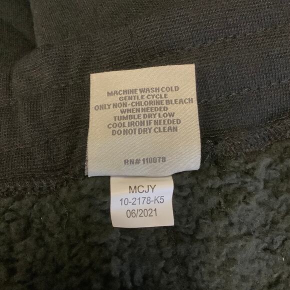 U.S. Polo Assn. Mens Medium Black Fleece Jogger Pants Drawstring Lounge I24-20 - Picture 8 of 8